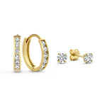 Ophélie | Gold Stone Earring Set