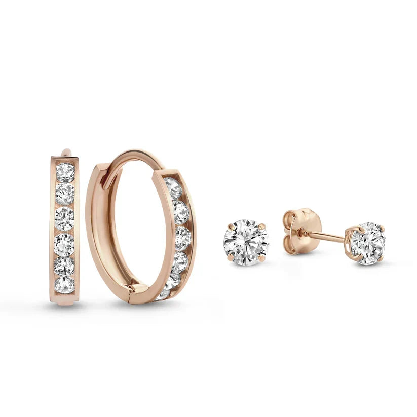 Perpetua | Gold Stone Earrings Set