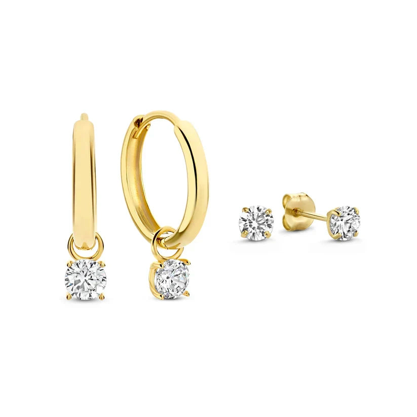 Rosalie | Gold Moonstone Teardrop Earrings