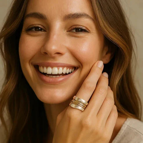Vintage Gold-Plated Silver Wire Ring