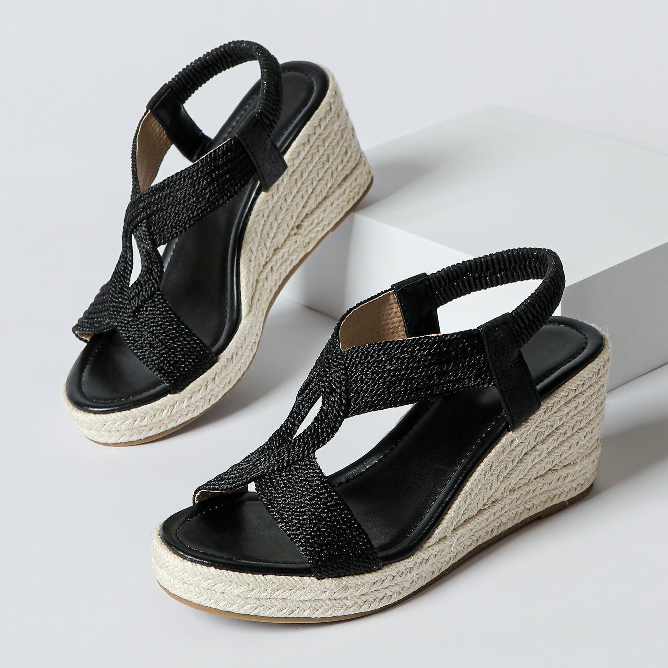 louisa | wedge sandals with artisanal weaving