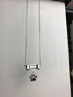 Delicate Dog Paw Necklace in Stainless Steel