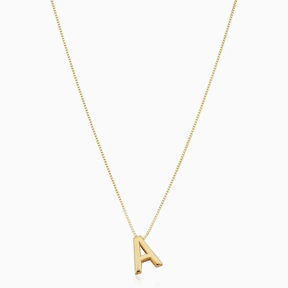 Vivien | Gold Initial Letter Necklace
