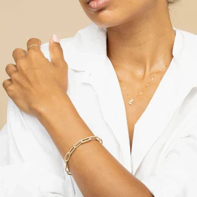 Vivien | Gold Initial Letter Necklace