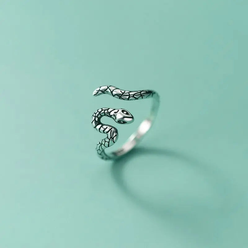 Snake Ring in Sterling Silver