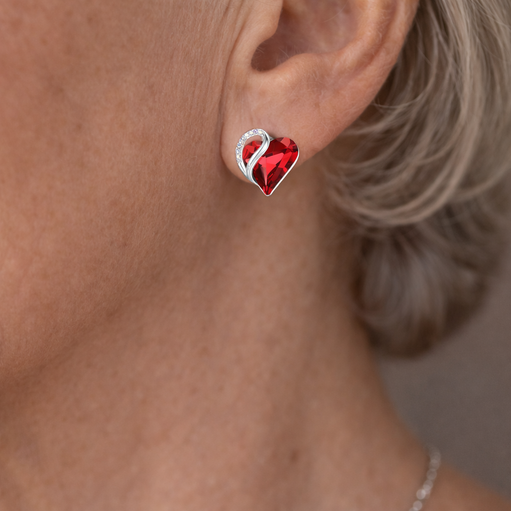 Effie | Ruby Infinity Earrings