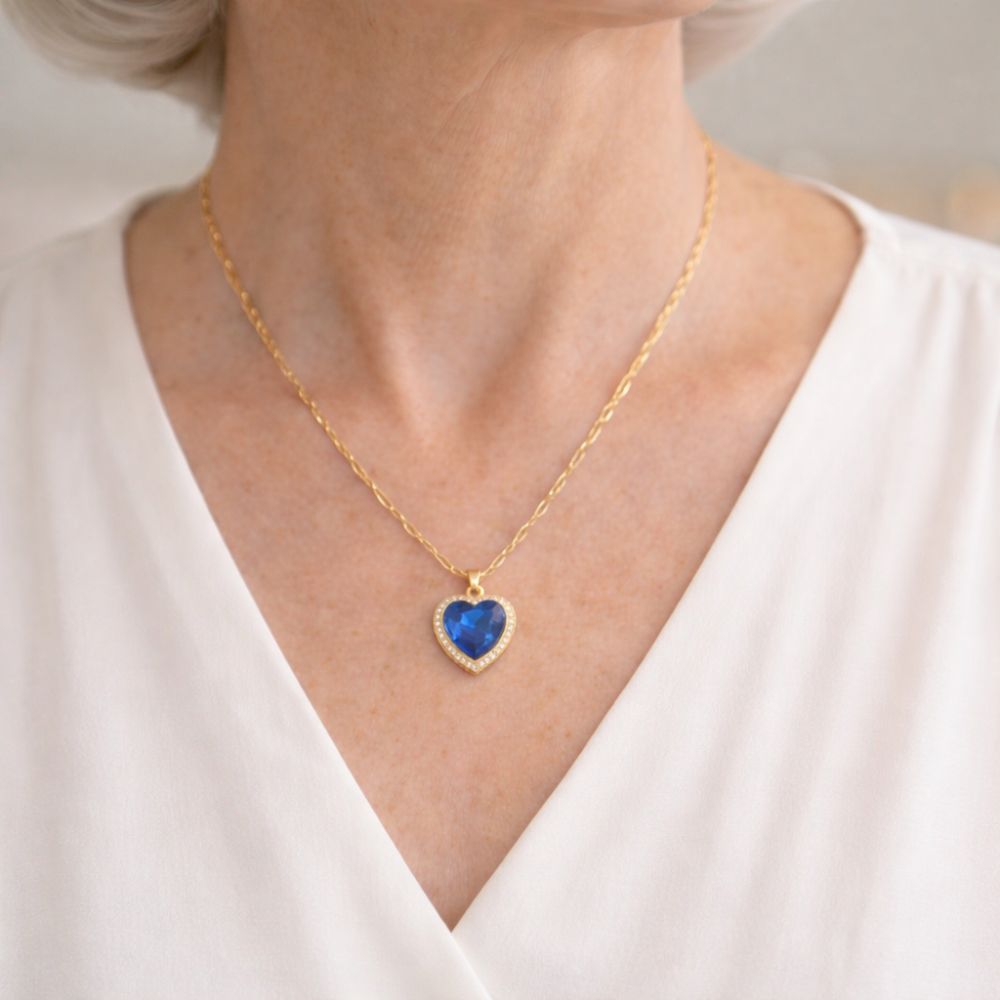 Jaselle | Sapphire Drop Necklace