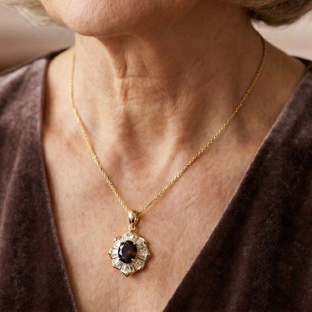 Nadia | Ruby Pendant Necklace
