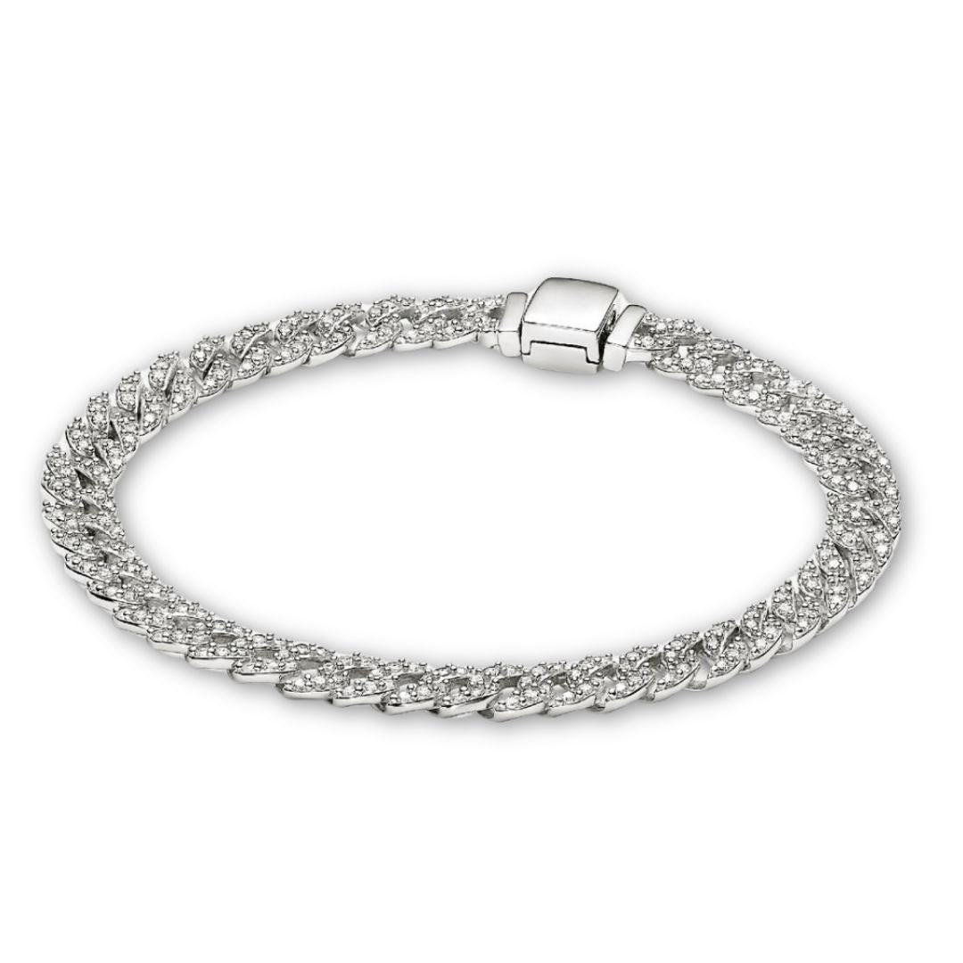 Cosette | Pavé Cuban Gold Bracelet