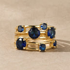 Georgia | Layered Blue Gold Ring