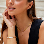 Cora | Pearl Hoop Earrings