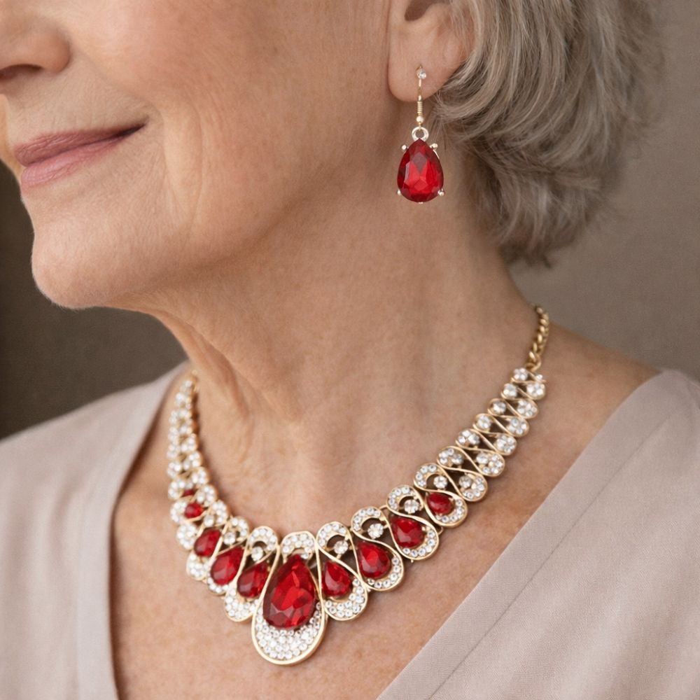 Maeve | Ruby Jewellery Set