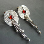 Hanging Red Crystal Earrings (Hollow)