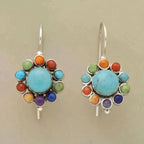 Multicoloured Turquoise Hoop Earrings