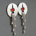 Hanging Red Crystal Earrings (Hollow)