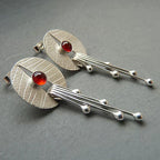 Hanging Red Crystal Earrings (Hollow)