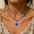 Florence | Blue Statement Pendant Necklace