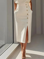 Dalia | Midi Dress with Side Slit