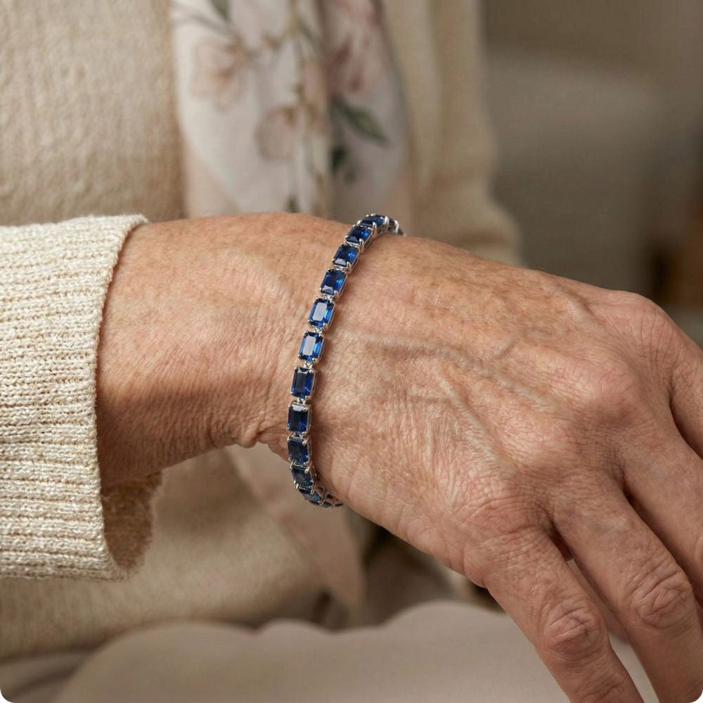 Mireda | Sapphire Charm Bracelet
