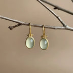 Lieke | Green Moonstone Earrings