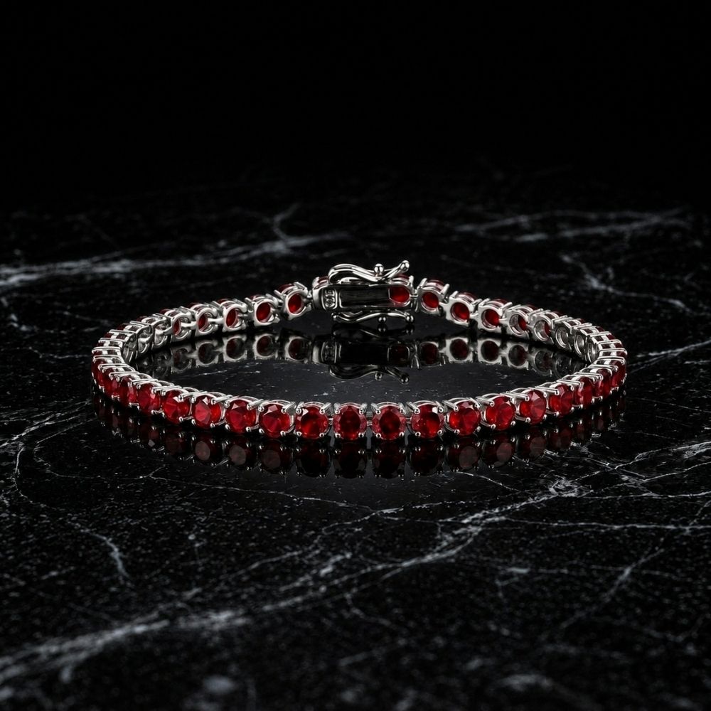 Rosalind | Ruby Tennis Bracelet