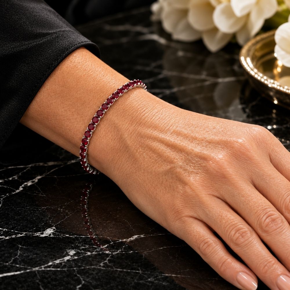 Rosalind | Ruby Tennis Bracelet
