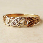 Ivy | Golden Zirconia Ring