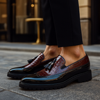 Dalton | Premium Croc-Embossed Tassels Loafers