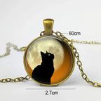 Forest Spirit Animal Glass Pendant Necklace