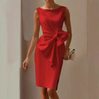 Quinn | Stylish Sleeveless Ribbon Waist Dress