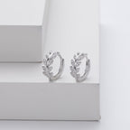 Eluned | Silver Leaf Earrings