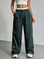 Lorraine | Casual Striped Wide Pants