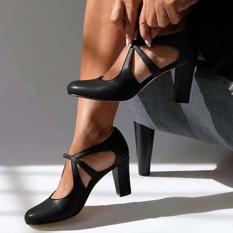 Violet | Elegant Comfort Strap Heels