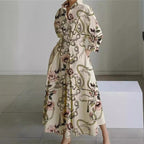 Vienna | Elegant Front Wrap Collared Maxi Dress