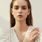 Wren | Pavé Letter Initial Necklace Set