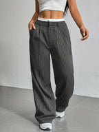 Lorraine | Casual Striped Wide Pants