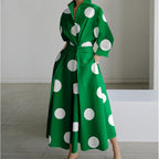 Vienna | Elegant Front Wrap Collared Maxi Dress
