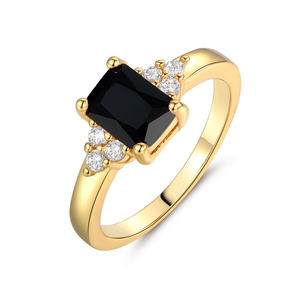 Coraline | Black Spinel Baguette Ring