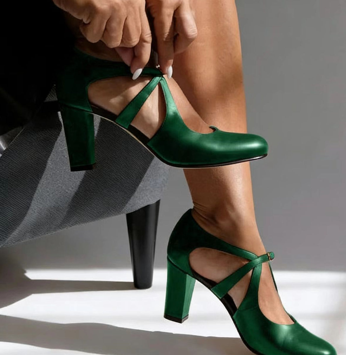 Violet | Elegant Comfort Strap Heels