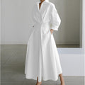 Vienna | Elegant Front Wrap Collared Maxi Dress