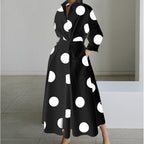 Vienna | Elegant Front Wrap Collared Maxi Dress