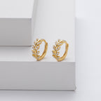 Eluned | Silver Leaf Earrings