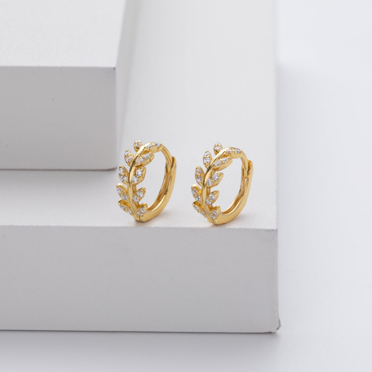 Eluned | Silver Leaf Earrings