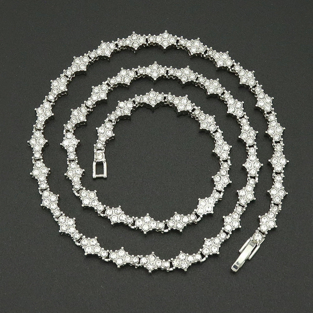Estelle | Cluster Tennis Necklace
