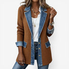 Elaine | Elegant Layered Collar Button Jacket