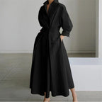 Vienna | Elegant Front Wrap Collared Maxi Dress