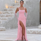 Valentina | Elegant Open Back Maxi Dress