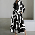 Vienna | Elegant Front Wrap Collared Maxi Dress