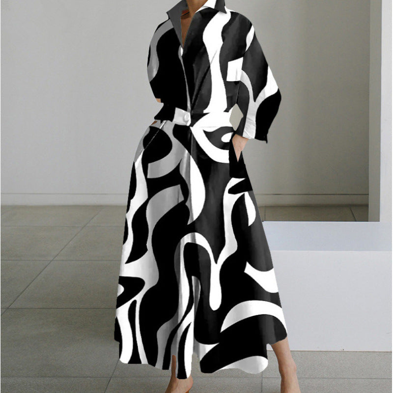 Vienna | Elegant Front Wrap Collared Maxi Dress