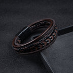 Felix | Braided Leather Viking Bracelet
